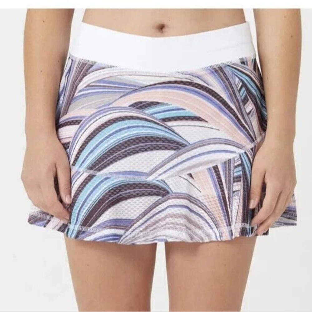 Sofibella Women's Swirl Print Athletic Airflow Skort Size M Tennis Pickleball